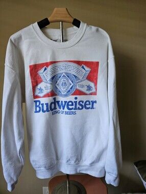 Brew City Budweiser "King of Beers" Crewneck Sweatshirt - Size L
